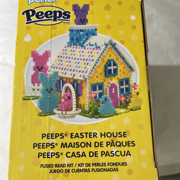 Peeps Perler Fused Bead Kit Easter House Craft 10,000 Beads, Age 6+, New In Box - Picture 6 of 16
